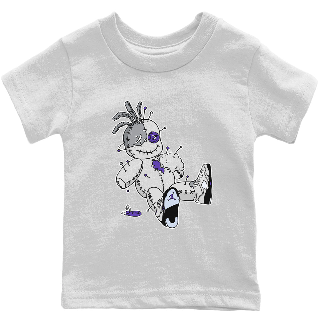 Jordan 5 Concord unique Halloween sneaker tee Voodoo Doll Sneaker Tees Jordan 5 Concord Sneaker Release Tees Kids Shirts