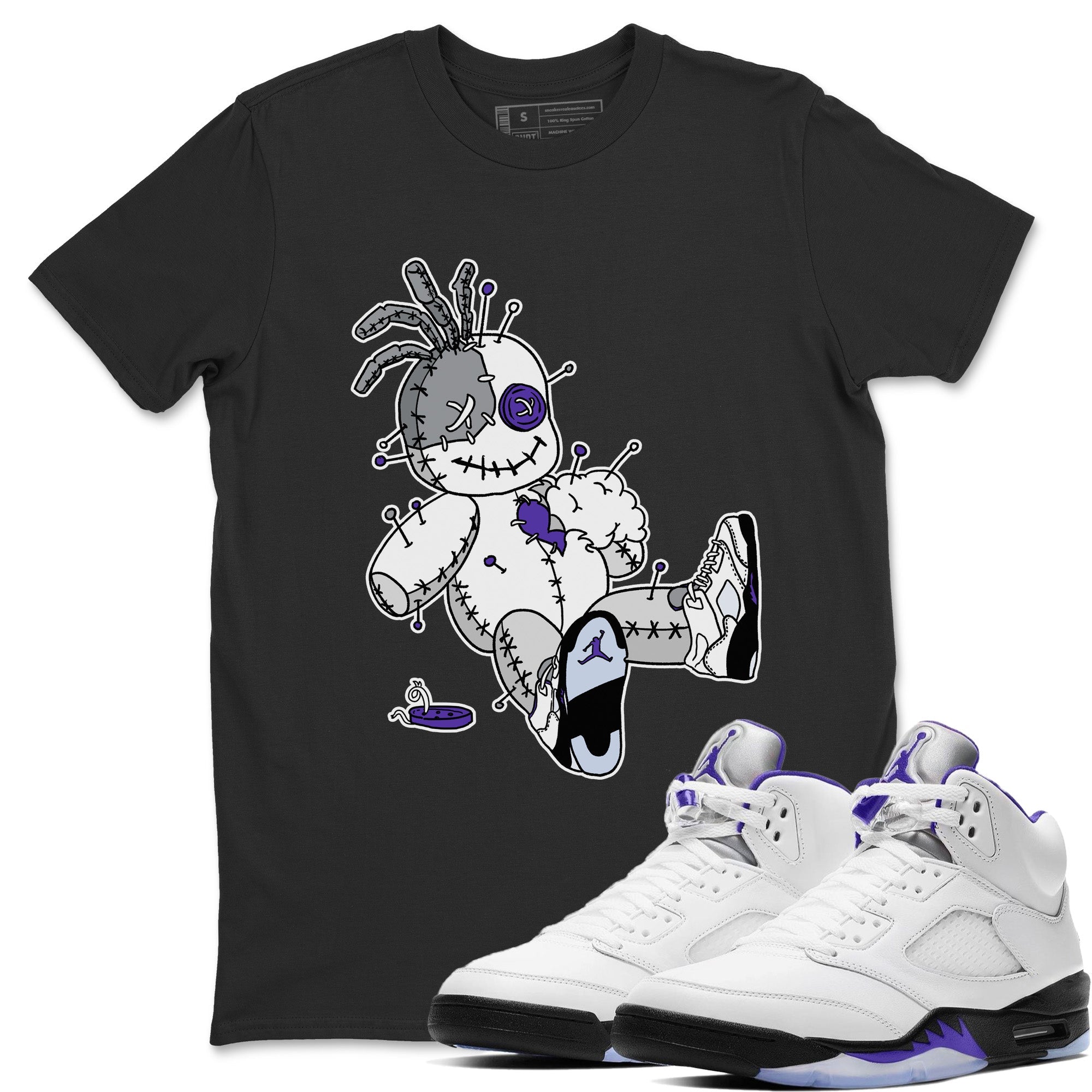 Jordan 5 Concord unique Halloween sneaker tee Voodoo Doll Sneaker Tees Jordan 5 Concord Sneaker Release Tees Unisex Shirts