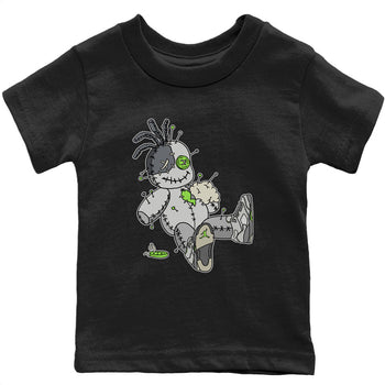 Jordan 5 Green Bean unique Halloween sneaker tee Voodoo Doll Sneaker Tees Jordan 5 Green Bean Sneaker Release Tees Kids Shirts