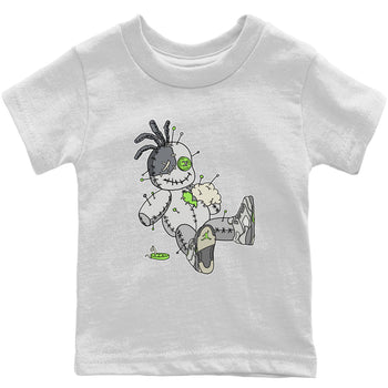 Jordan 5 Green Bean unique Halloween sneaker tee Voodoo Doll Sneaker Tees Jordan 5 Green Bean Sneaker Release Tees Kids Shirts