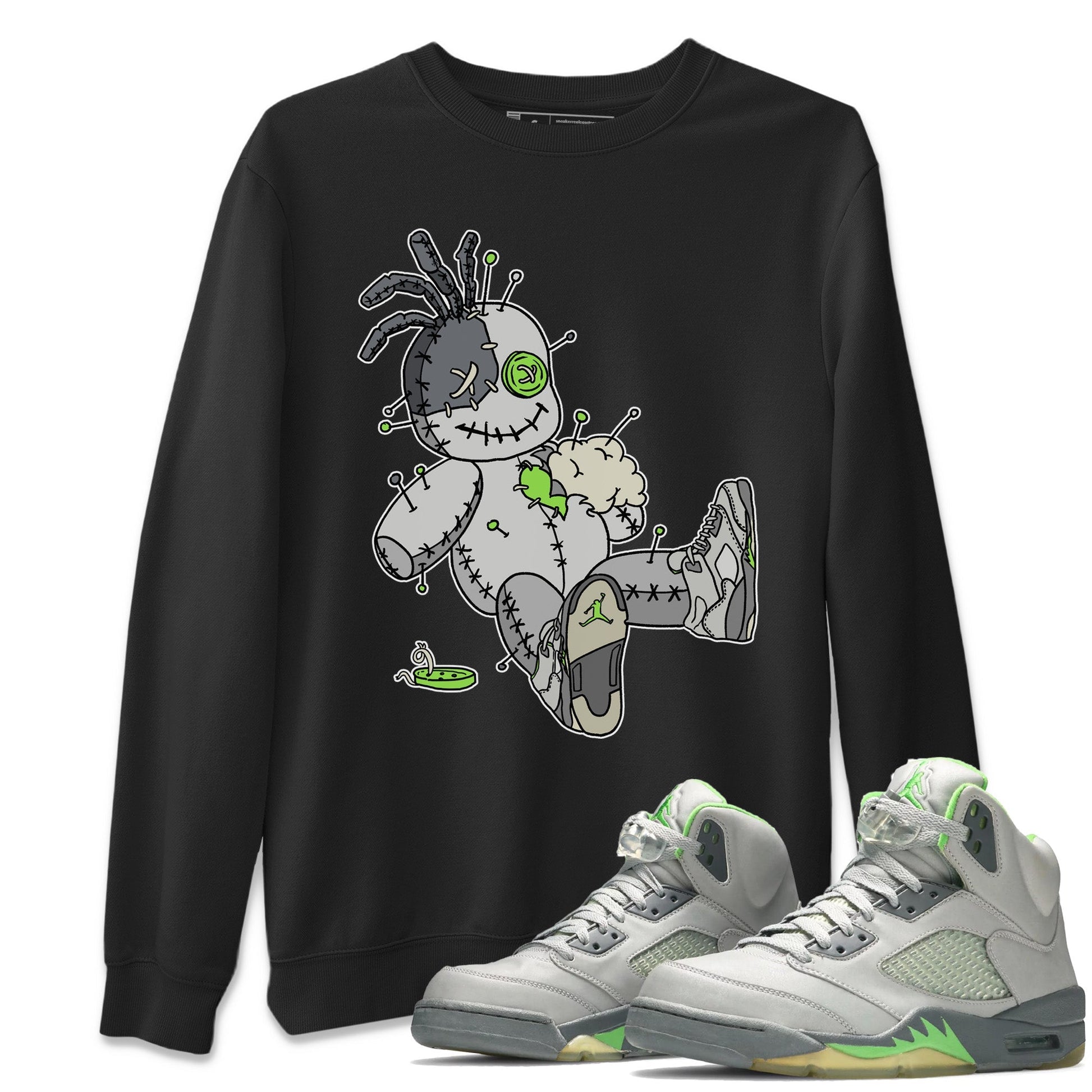 Jordan 5 Green Bean unique Halloween sneaker tee Voodoo Doll Sneaker Tees Jordan 5 Green Bean Sneaker Release Tees Unisex Shirts