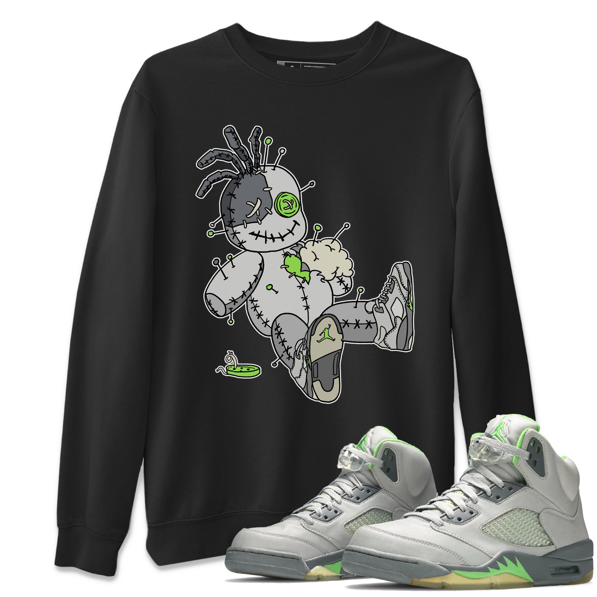 Jordan 5 Green Bean unique Halloween sneaker tee Voodoo Doll Sneaker Tees Jordan 5 Green Bean Sneaker Release Tees Unisex Shirts