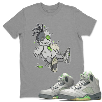 Jordan 5 Green Bean unique Halloween sneaker tee Voodoo Doll Sneaker Tees Jordan 5 Green Bean Sneaker Release Tees Unisex Shirts