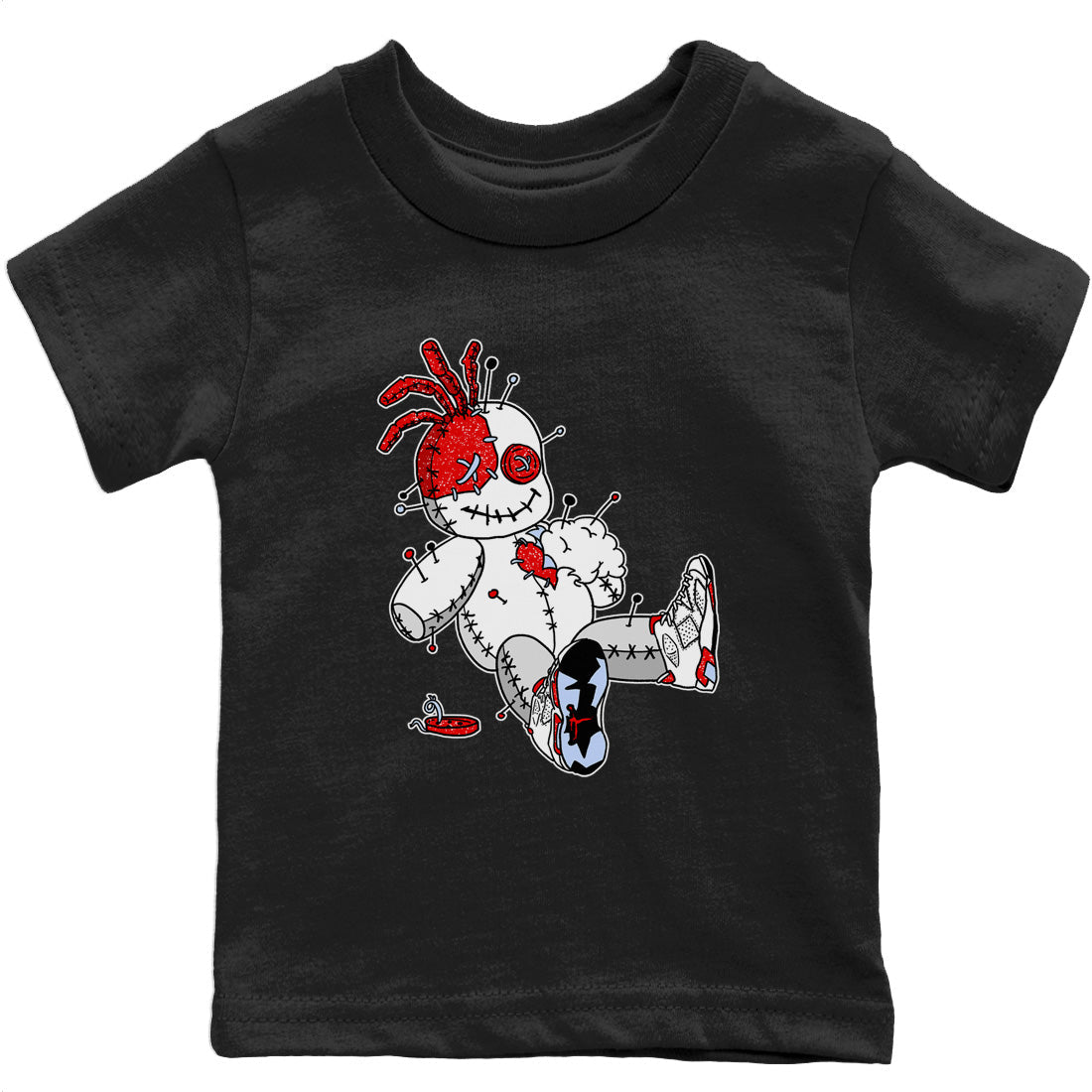 Jordan 6 Red Velvet Cookies unique Halloween sneaker tee Voodoo Doll Sneaker Tees Jordan 6 Red Velvet Cookies Sneaker Release Tees Kids Shirts