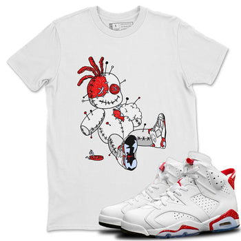 Jordan 6 Red Velvet Cookies unique Halloween sneaker tee Voodoo Doll Sneaker Tees Jordan 6 Red Velvet Cookies Sneaker Release Tees Unisex Shirts