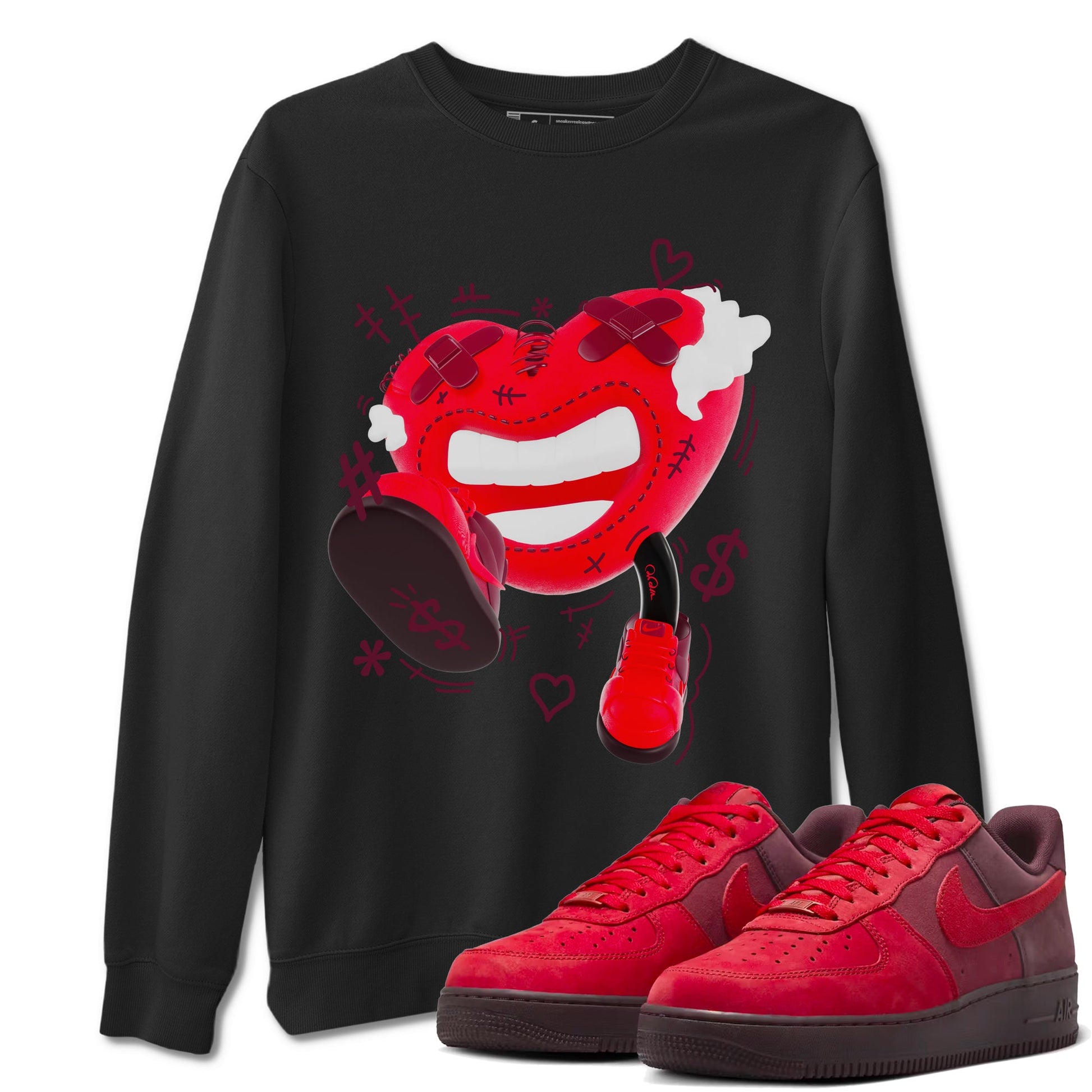 Air Force 1 Layers of Love shirt to match jordans Walk In Love sneaker tees af1 Layers of Love SNRT Sneaker Release Tees unisex cotton Black 1 crew neck shirt
