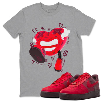 Air Force 1 Layers of Love shirt to match jordans Walk In Love sneaker tees af1 Layers of Love SNRT Sneaker Release Tees unisex cotton Heather Grey 1 crew neck shirt