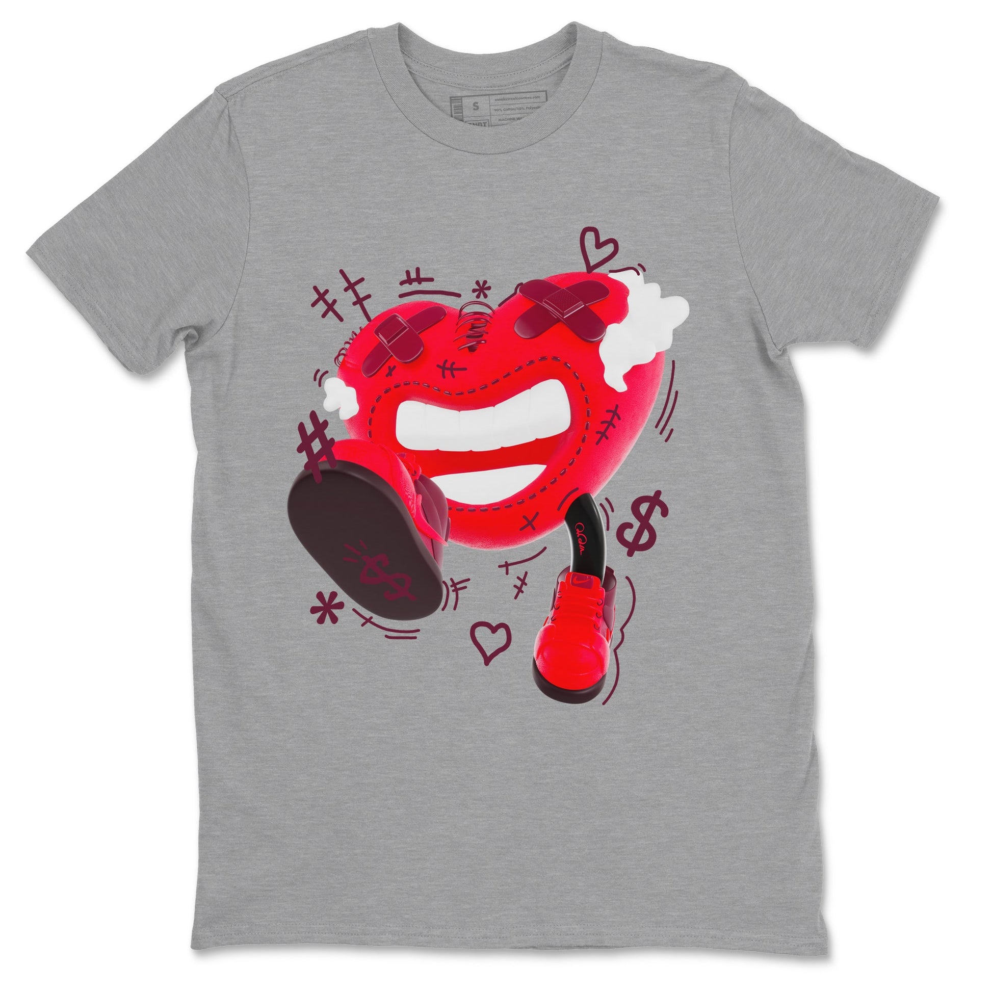 Air Force 1 Layers of Love shirt to match jordans Walk In Love sneaker tees af1 Layers of Love SNRT Sneaker Release Tees unisex cotton Heather Grey 2 crew neck shirt