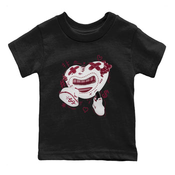 1s Metallic Burgundy shirt to match jordans Walk In Love sneaker tees AJ1 Metallic Burgundy SNRT Sneaker Release Tees Baby Toddler Black 2 T-Shirt