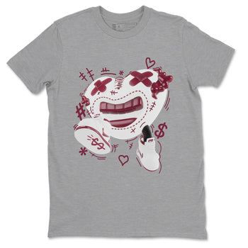 1s Metallic Burgundy shirt to match jordans Walk In Love sneaker tees AJ1 Metallic Burgundy SNRT Sneaker Release Tees Unisex Heather Grey 2 T-Shirt