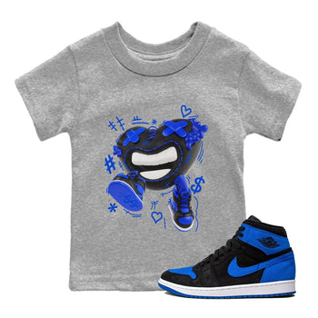 Air Jordan 1 Royal Reimagined shirt to match jordans Walk In Love sneaker tees AJ1 OG HIGH Royal Reimagined SNRT Sneaker Release Tees Baby Toddler Heather Grey 1 T-Shirt