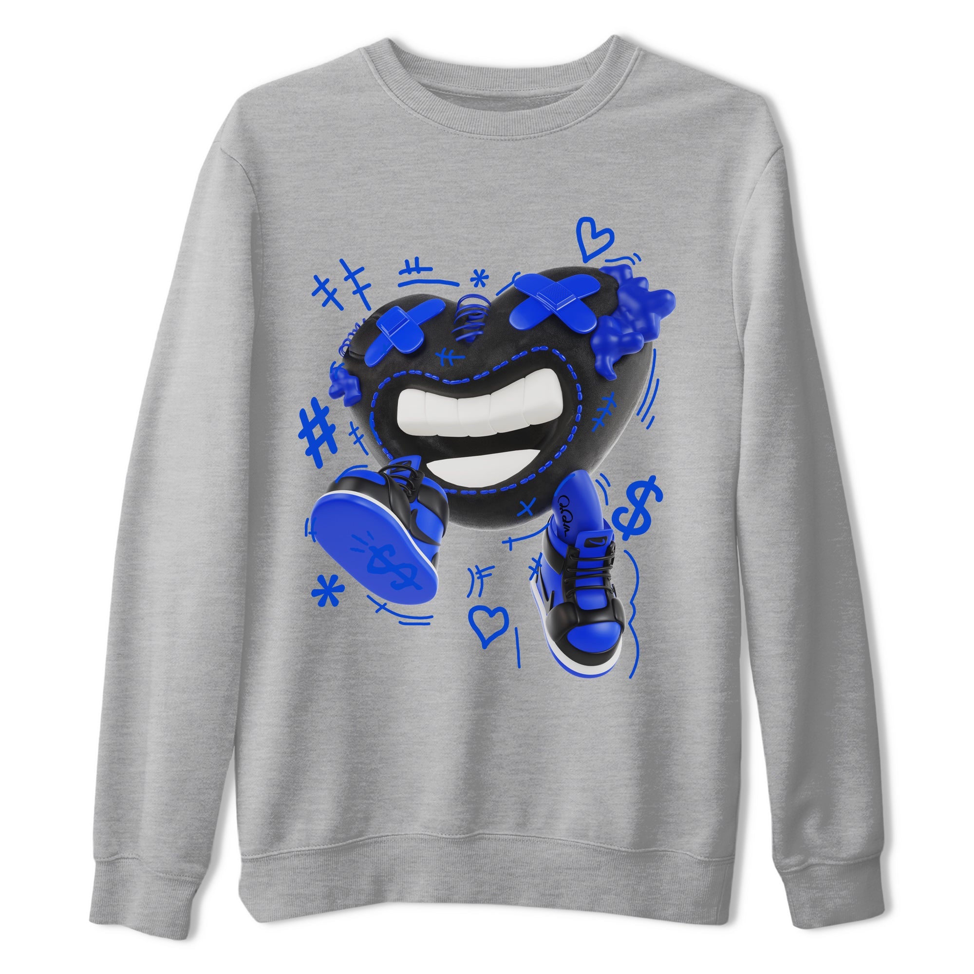 Air Jordan 1 Royal Reimagined shirt to match jordans Walk In Love sneaker tees AJ1 OG HIGH Royal Reimagined SNRT Sneaker Release Tees Unisex Heather Grey 2 T-Shirt