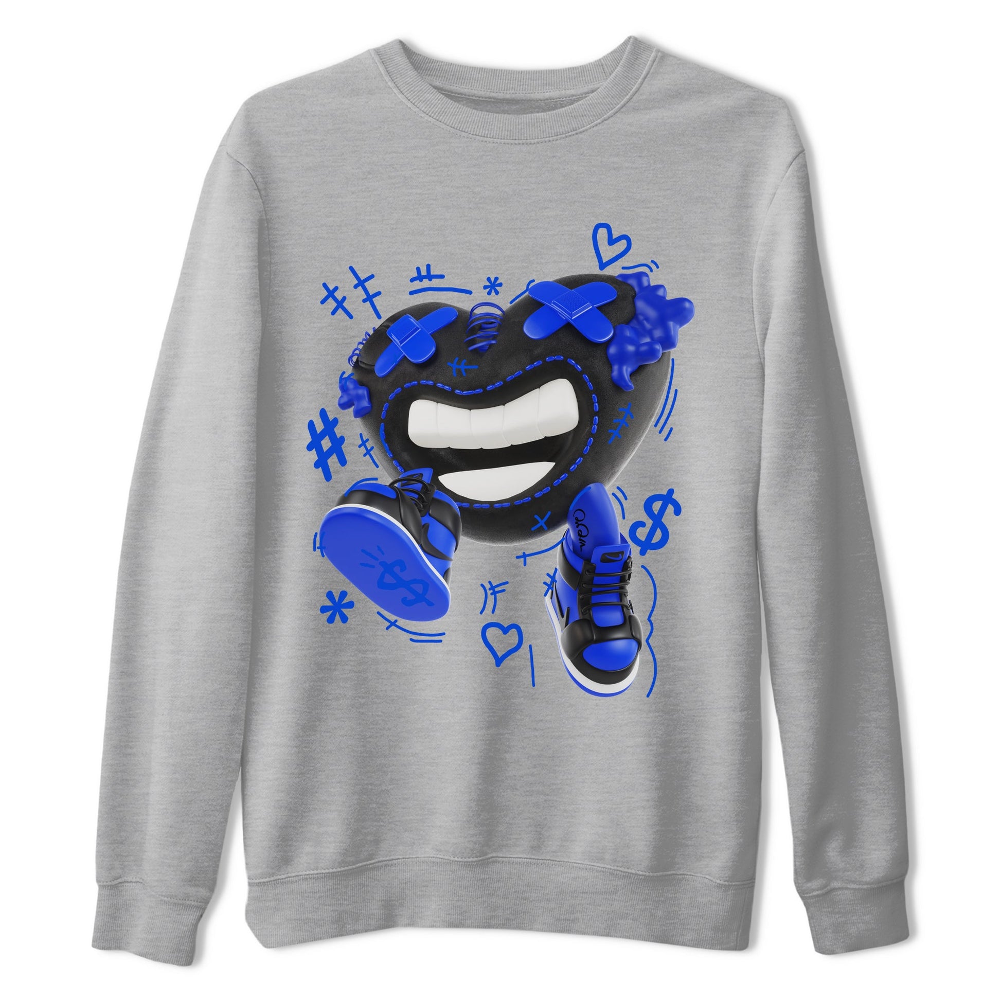 Air Jordan 1 Royal Reimagined shirt to match jordans Walk In Love sneaker tees AJ1 OG HIGH Royal Reimagined SNRT Sneaker Release Tees Unisex Heather Grey 2 T-Shirt