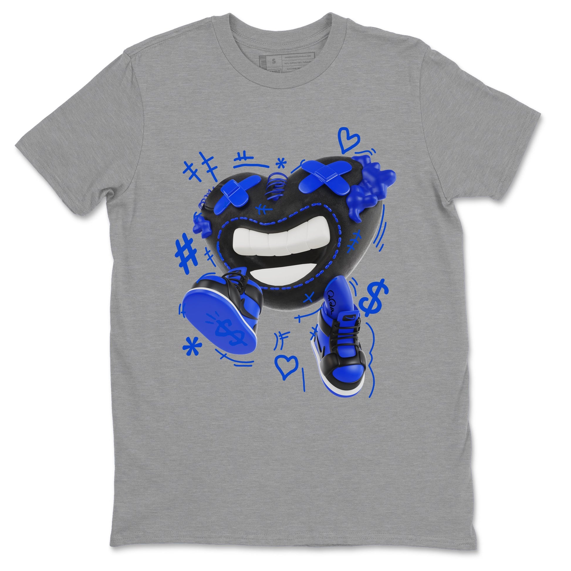 Air Jordan 1 Royal Reimagined shirt to match jordans Walk In Love sneaker tees AJ1 OG HIGH Royal Reimagined SNRT Sneaker Release Tees Unisex Heather Grey 2 T-Shirt