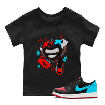 Air Jordan 1 UNC to Chicago shirt to match jordans Walk In Love sneaker tees AJ1 UNC to Chicago SNRT Sneaker Release Tees Baby Toddler Black 1 T-Shirt