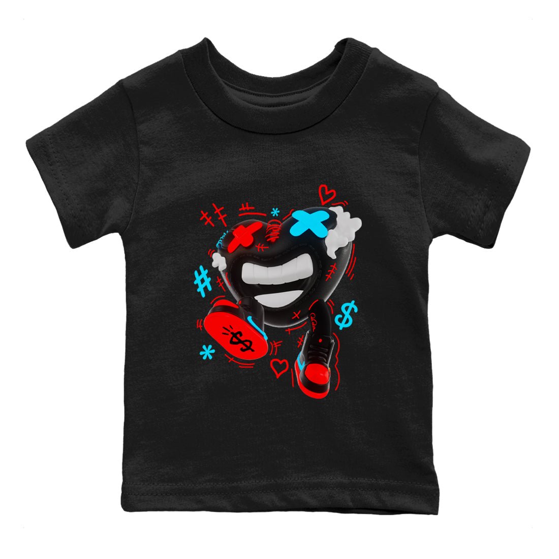 Air Jordan 1 UNC to Chicago shirt to match jordans Walk In Love sneaker tees AJ1 UNC to Chicago SNRT Sneaker Release Tees Baby Toddler Black 2 T-Shirt