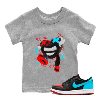 Air Jordan 1 UNC to Chicago shirt to match jordans Walk In Love sneaker tees AJ1 UNC to Chicago SNRT Sneaker Release Tees Baby Toddler Heather Grey 1 T-Shirt