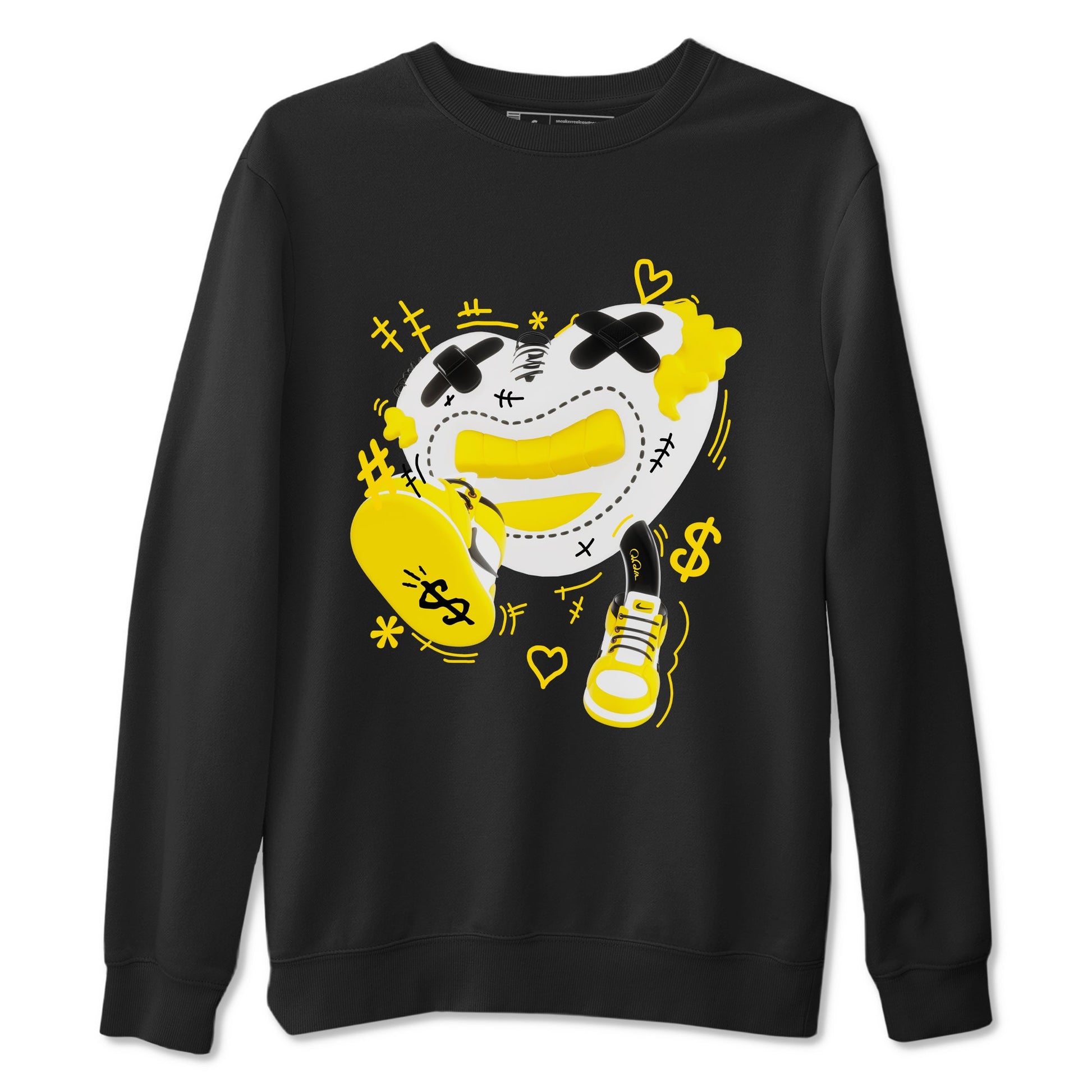 1s Yellow Ochre shirt to match jordans Walk In Love sneaker tees Air Jordan 1 Yellow Ochre SNRT Sneaker Release Tees unisex cotton Black 2 crew neck shirt