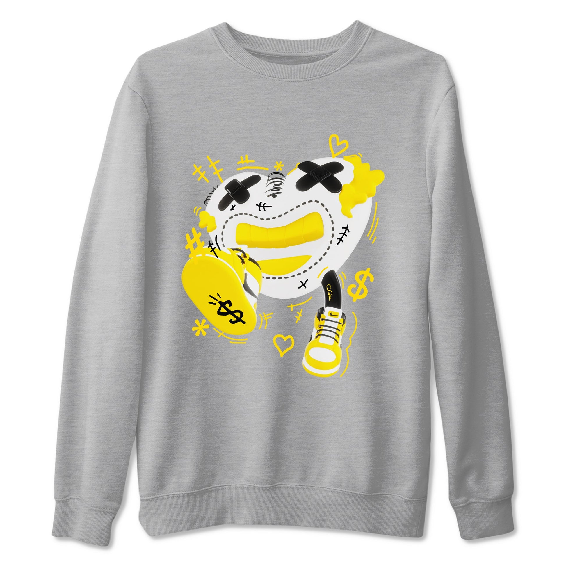 1s Yellow Ochre shirt to match jordans Walk In Love sneaker tees Air Jordan 1 Yellow Ochre SNRT Sneaker Release Tees unisex cotton Heather Grey 2 crew neck shirt