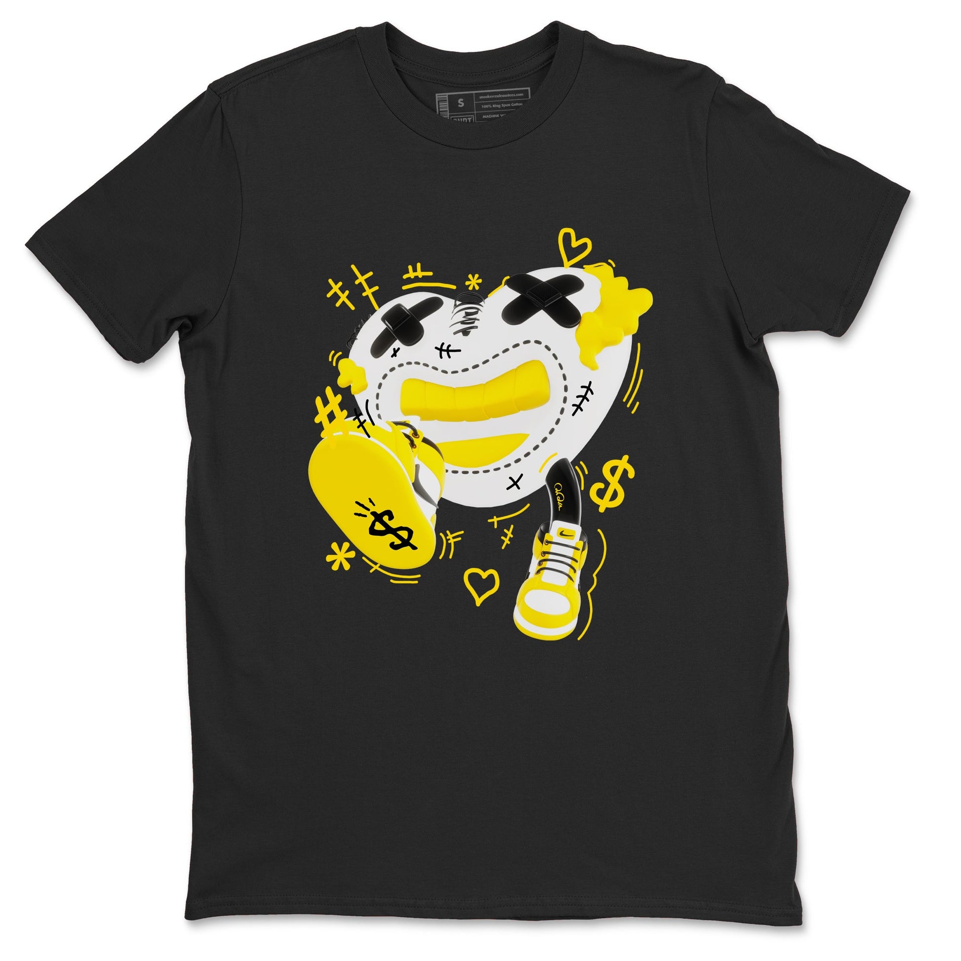 1s Yellow Ochre shirt to match jordans Walk In Love sneaker tees Air Jordan 1 Yellow Ochre SNRT Sneaker Release Tees unisex cotton Black 2 crew neck shirt