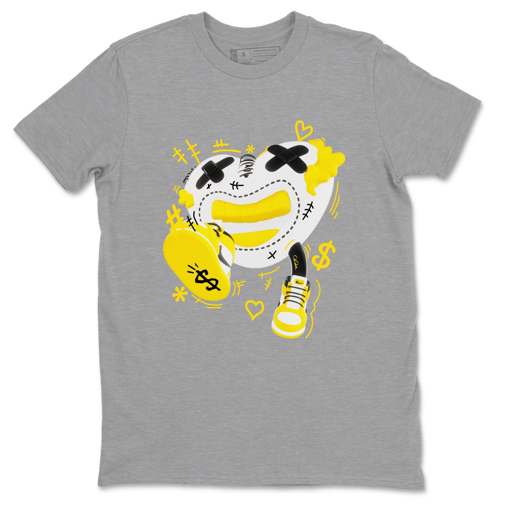1s Yellow Ochre shirt to match jordans Walk In Love sneaker tees Air Jordan 1 Yellow Ochre SNRT Sneaker Release Tees unisex cotton Heather Grey 2 crew neck shirt