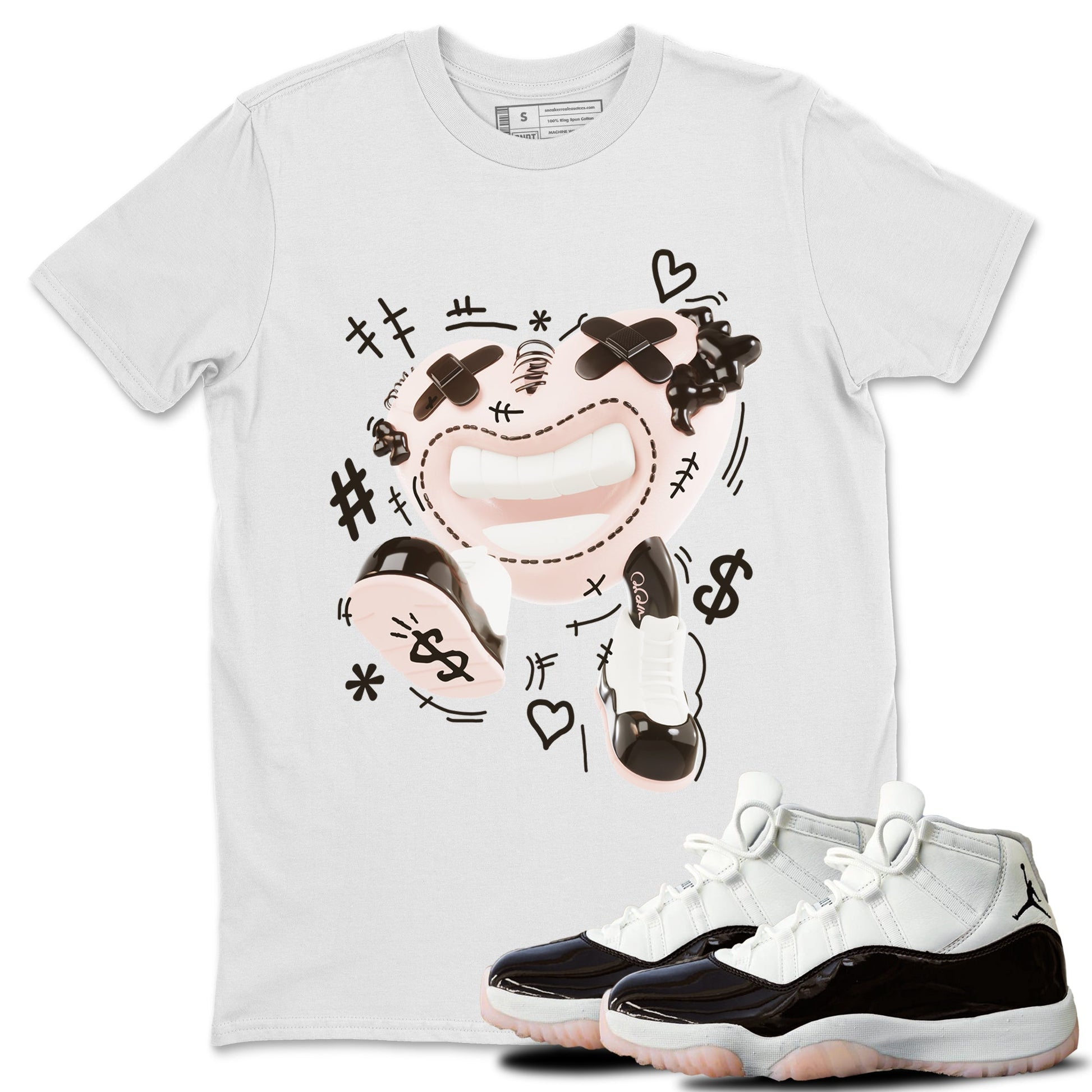Air Jordan 11 Neapolitan shirt to match jordans Walk In Love sneaker tees AJ11 Neapolitan SNRT Sneaker Release Tees Unisex White 1 T-Shirt