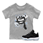 11s Space Jam shirt to match jordans Walk In Love sneaker tees Air Jordan 11 Space Jam SNRT Sneaker Release Tees Baby Toddler Heather Grey 1 T-Shirt