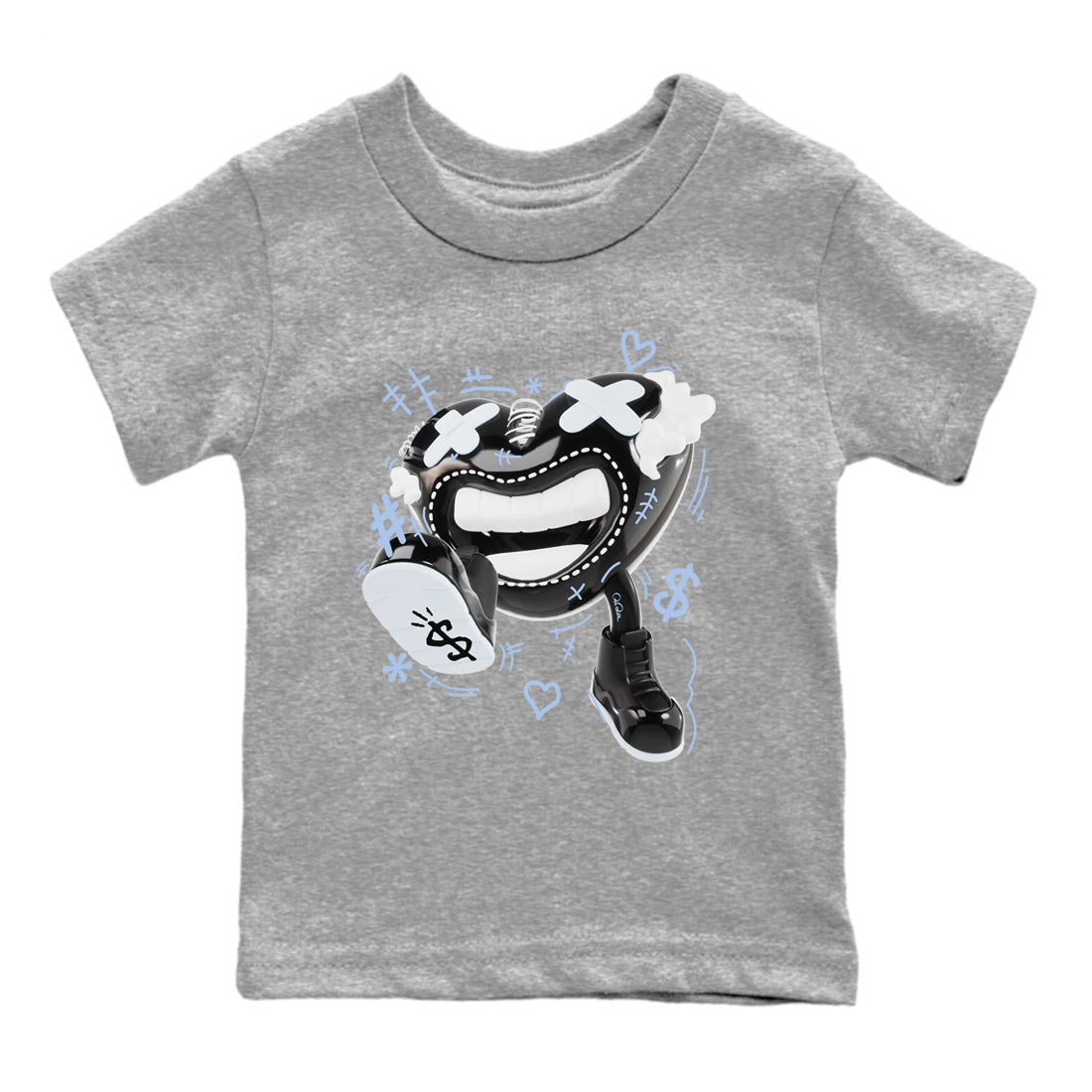 11s Space Jam shirt to match jordans Walk In Love sneaker tees Air Jordan 11 Space Jam SNRT Sneaker Release Tees Baby Toddler Heather Grey 2 T-Shirt