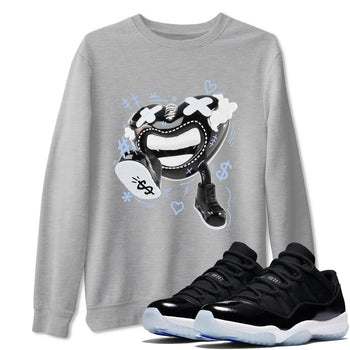 11s Black and Varsity Royal shirt to match jordans Walk In Love sneaker tees Air Jordan 11 Black/Varsity Royal SNRT Sneaker Release Tees Unisex Heather Grey 1 T-Shirt
