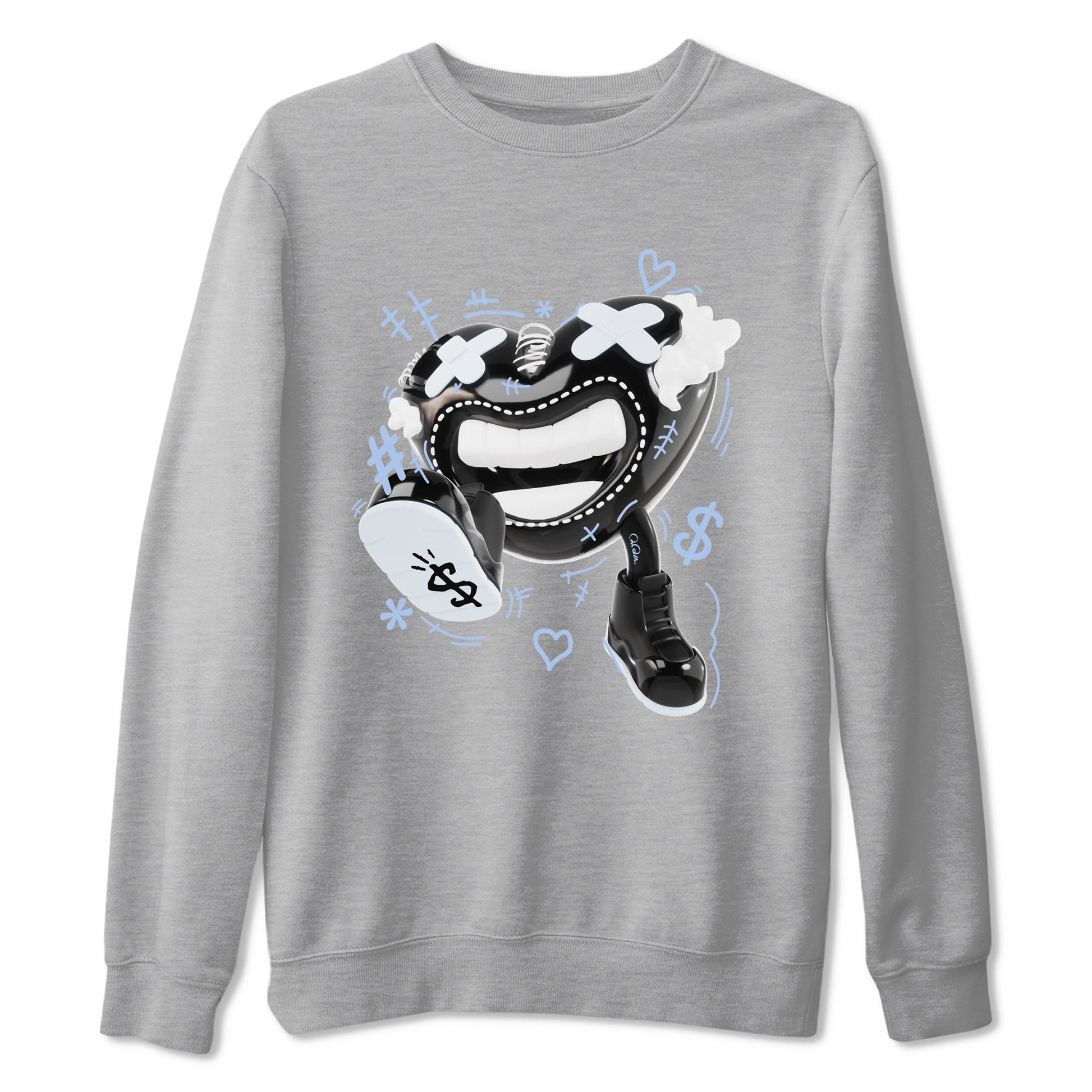 11s Black and Varsity Royal shirt to match jordans Walk In Love sneaker tees Air Jordan 11 Black/Varsity Royal SNRT Sneaker Release Tees Unisex Heather Grey 2 T-Shirt