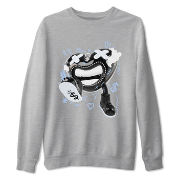 11s Black and Varsity Royal shirt to match jordans Walk In Love sneaker tees Air Jordan 11 Black/Varsity Royal SNRT Sneaker Release Tees Unisex Heather Grey 2 T-Shirt