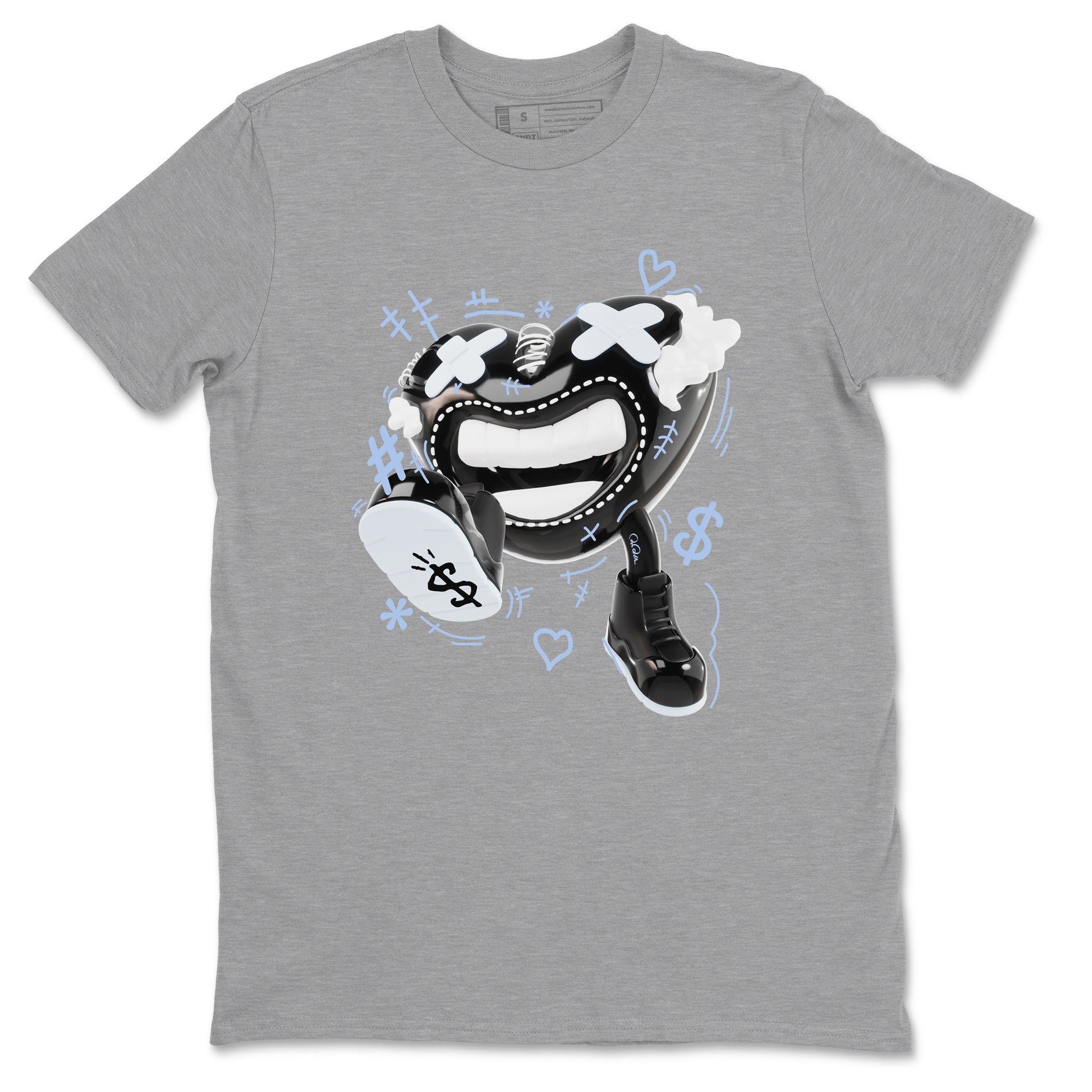 11s Black and Varsity Royal shirt to match jordans Walk In Love sneaker tees Air Jordan 11 Black/Varsity Royal SNRT Sneaker Release Tees Unisex Heather Grey 2 T-Shirt