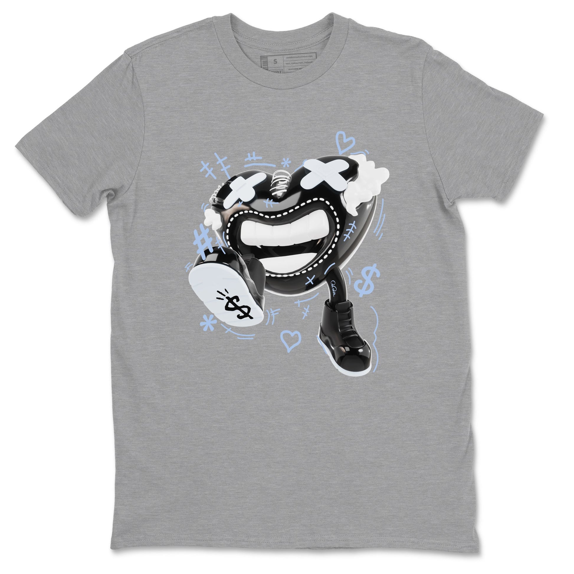 11s Black and Varsity Royal shirt to match jordans Walk In Love sneaker tees Air Jordan 11 Black/Varsity Royal SNRT Sneaker Release Tees Unisex Heather Grey 2 T-Shirt