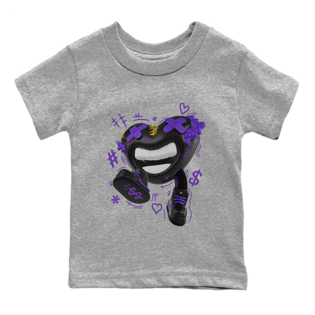 Air Jordan 12 Field Purple shirt to match jordans Walk In Love sneaker tees AJ12 Field Purple SNRT Sneaker Release Tees Baby Toddler Heather Grey 2 T-Shirt