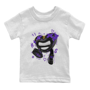 Air Jordan 12 Field Purple shirt to match jordans Walk In Love sneaker tees AJ12 Field Purple SNRT Sneaker Release Tees Baby Toddler White 2 T-Shirt