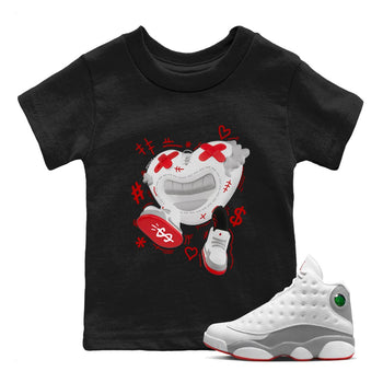 Air Jordan 13 Wolf Grey shirt to match jordans Walk In Love sneaker tees AJ13 Wolf Grey SNRT Sneaker Release Tees Baby Toddler Black 1 T-Shirt