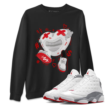 Air Jordan 13 Wolf Grey shirt to match jordans Walk In Love sneaker tees AJ13 Wolf Grey SNRT Sneaker Release Tees Unisex Black 1 T-Shirt