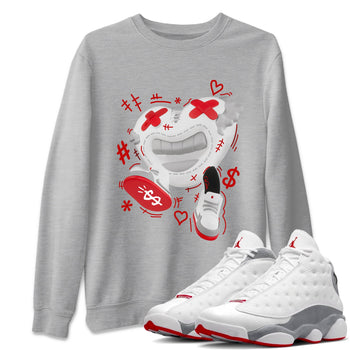 Air Jordan 13 Wolf Grey shirt to match jordans Walk In Love sneaker tees AJ13 Wolf Grey SNRT Sneaker Release Tees Unisex Heather Grey 1 T-Shirt