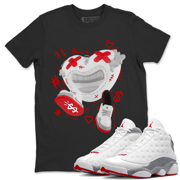 Air Jordan 13 Wolf Grey shirt to match jordans Walk In Love sneaker tees AJ13 Wolf Grey SNRT Sneaker Release Tees Unisex Black 1 T-Shirt