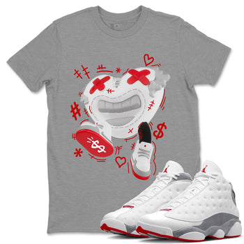 Air Jordan 13 Wolf Grey shirt to match jordans Walk In Love sneaker tees AJ13 Wolf Grey SNRT Sneaker Release Tees Unisex Heather Grey 1 T-Shirt