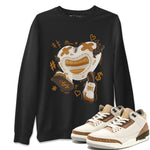 Air Jordan 3 Palomino shirt to match jordans Walk In Love sneaker tees AJ3 Palomino SNRT Sneaker Release Tees Unisex Black 1 T-Shirt