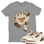Air Jordan 3 Palomino shirt to match jordans Walk In Love sneaker tees AJ3 Palomino SNRT Sneaker Release Tees Unisex Heather Grey 1 T-Shirt