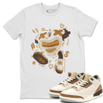 Air Jordan 3 Palomino shirt to match jordans Walk In Love sneaker tees AJ3 Palomino SNRT Sneaker Release Tees Unisex White 1 T-Shirt