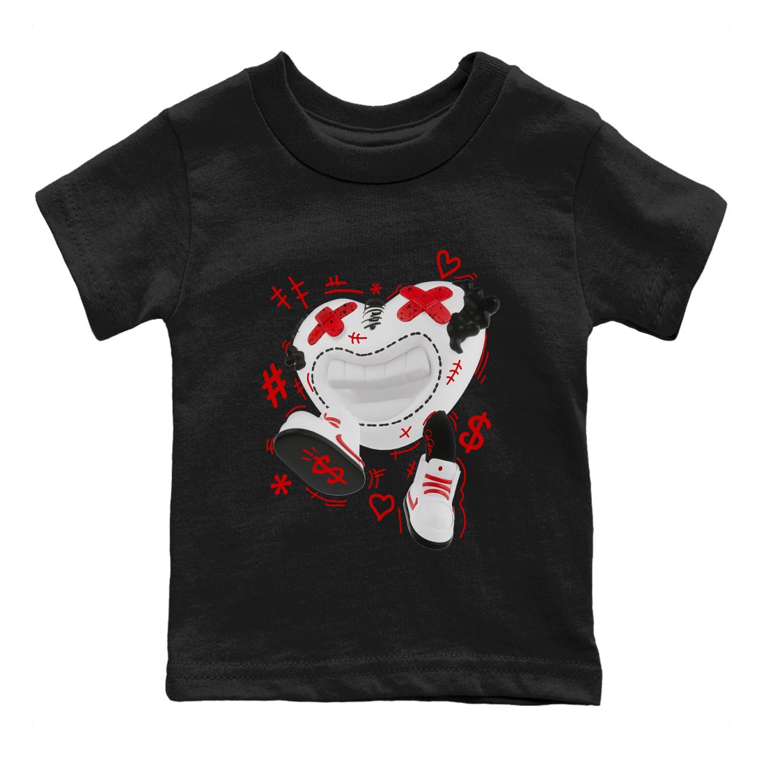 Air Jordan 4 Red Cement shirt to match jordans Walk In Love sneaker tees AJ4 Red Cement SNRT Sneaker Release Tees Baby Toddler Black 2 T-Shirt