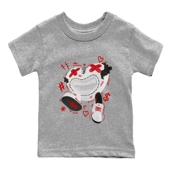 Air Jordan 4 Red Cement shirt to match jordans Walk In Love sneaker tees AJ4 Red Cement SNRT Sneaker Release Tees Baby Toddler Heather Grey 2 T-Shirt
