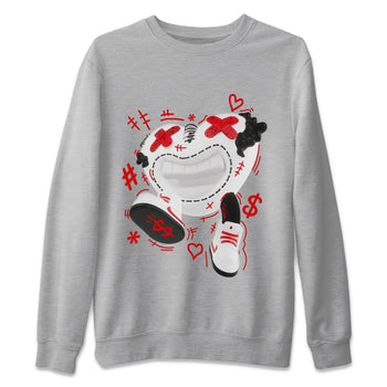 Air Jordan 4 Red Cement shirt to match jordans Walk In Love sneaker tees AJ4 Red Cement SNRT Sneaker Release Tees Unisex Heather Grey 2 T-Shirt