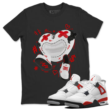 Air Jordan 4 Red Cement shirt to match jordans Walk In Love sneaker tees AJ4 Red Cement SNRT Sneaker Release Tees Unisex Black 1 T-Shirt