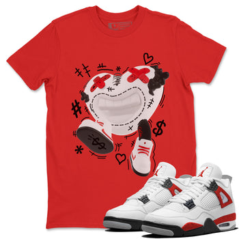 Air Jordan 4 Red Cement shirt to match jordans Walk In Love sneaker tees AJ4 Red Cement SNRT Sneaker Release Tees Unisex Red 1 T-Shirt