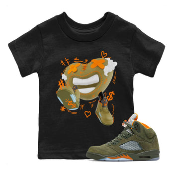 5s Olive shirt to match jordans Walk In Love sneaker tees Air Jordan 5 Olive SNRT sneaker release tees baby toddler Black 1 cotton Shirt