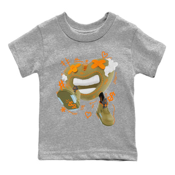 5s Olive shirt to match jordans Walk In Love sneaker tees Air Jordan 5 Olive SNRT sneaker release tees baby toddler Heather Grey 2 cotton Shirt